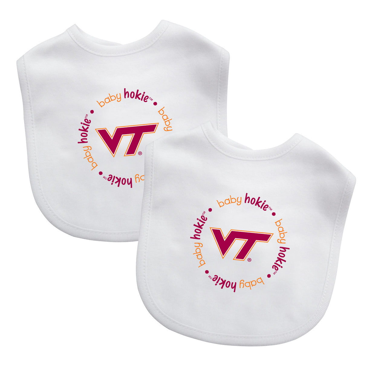Masterpieces Puzzle Company Virginia Tech Hokies 2 Pack Baby Bib Fan Gear NCAA Virginia Tech Hokies