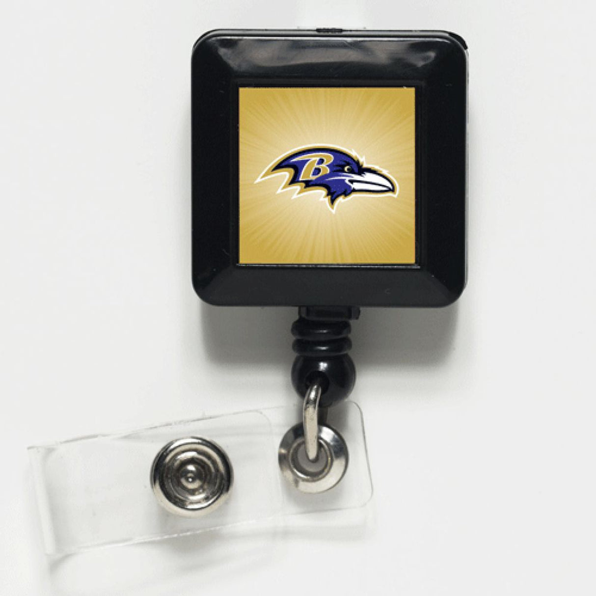 Wincraft Baltimore Ravens Retractable Square Badge Holder Fan Gear NFL Baltimore Ravens