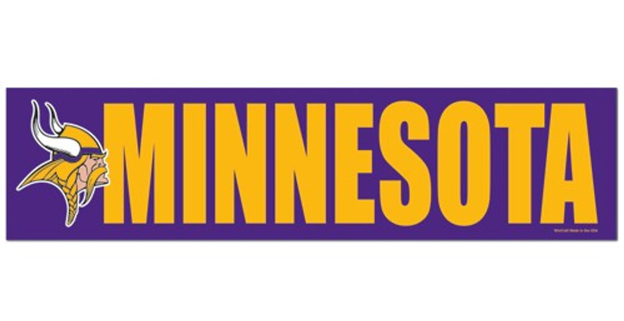 Wincraft Minnesota Vikings Bumper Sticker Decal Fan Gear NFL Minnesota Vikings