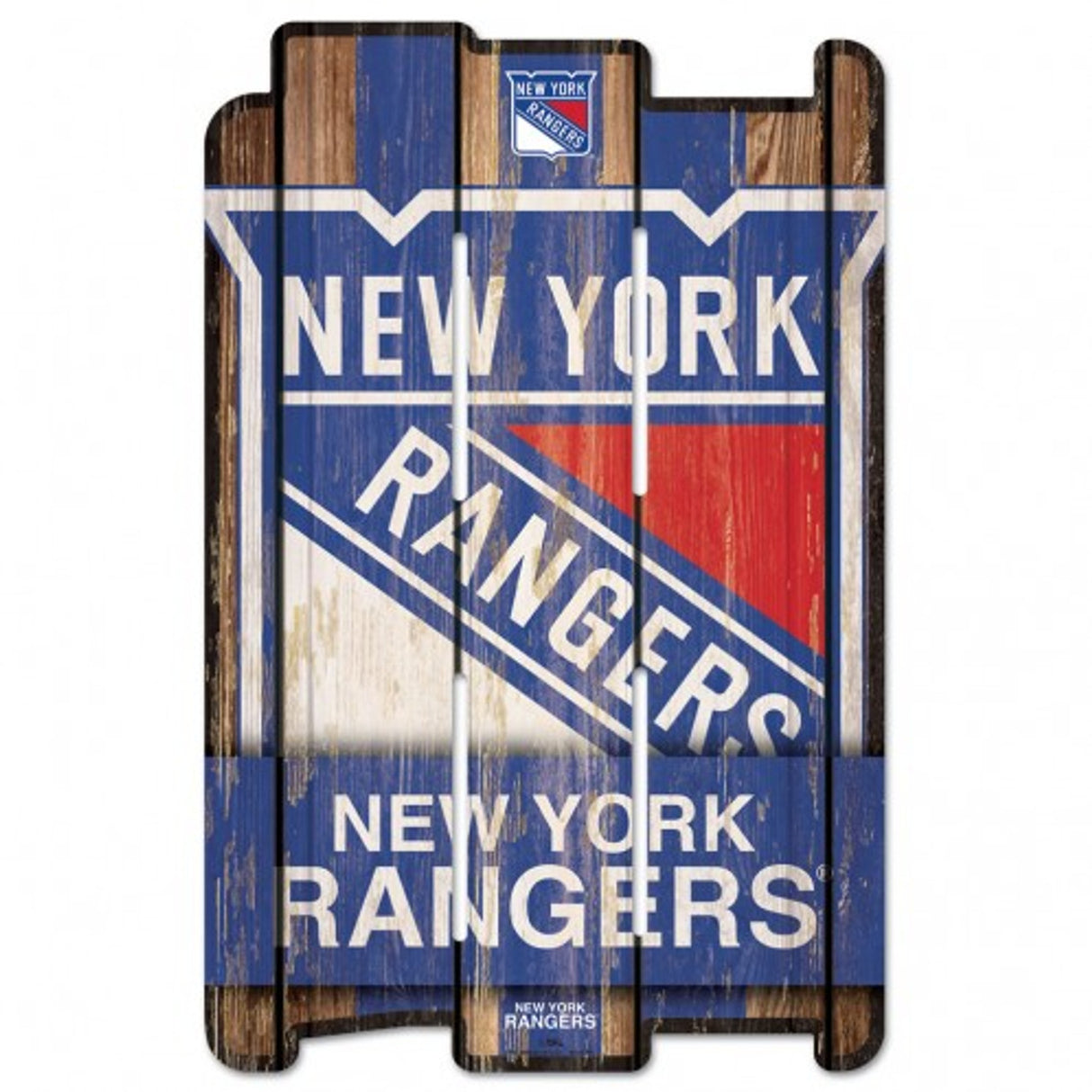 Wincraft New York Rangers Fence Style Wood Sign 11x17 Fan Gear NHL New York Rangers