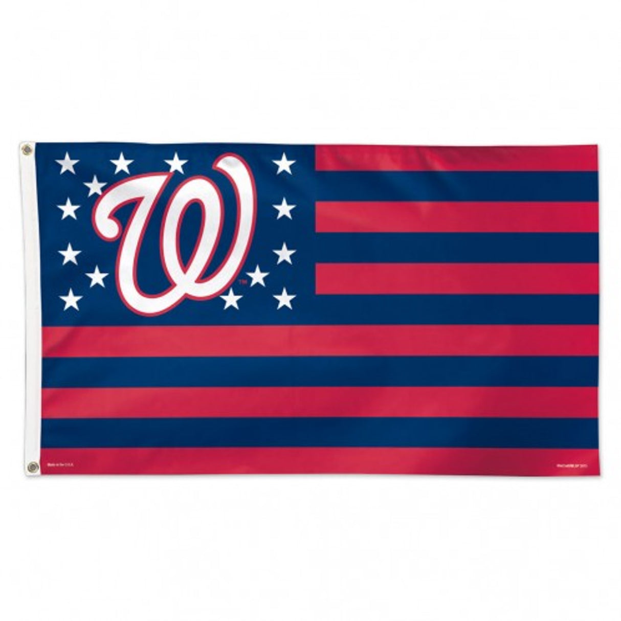 Wincraft Washington Nationals Deluxe Style Stars and Stripes Design Flag 3x5 - Special Order Fan Gear MLB Washington Nationals