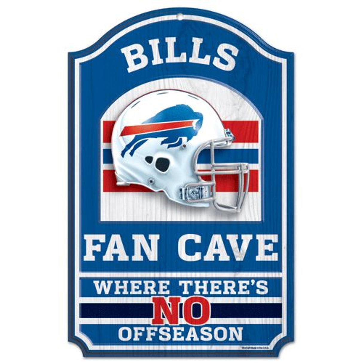 Wincraft Buffalo Bills Fan Cave Design Wood Sign 11"x17" Fan Gear NFL Buffalo Bills