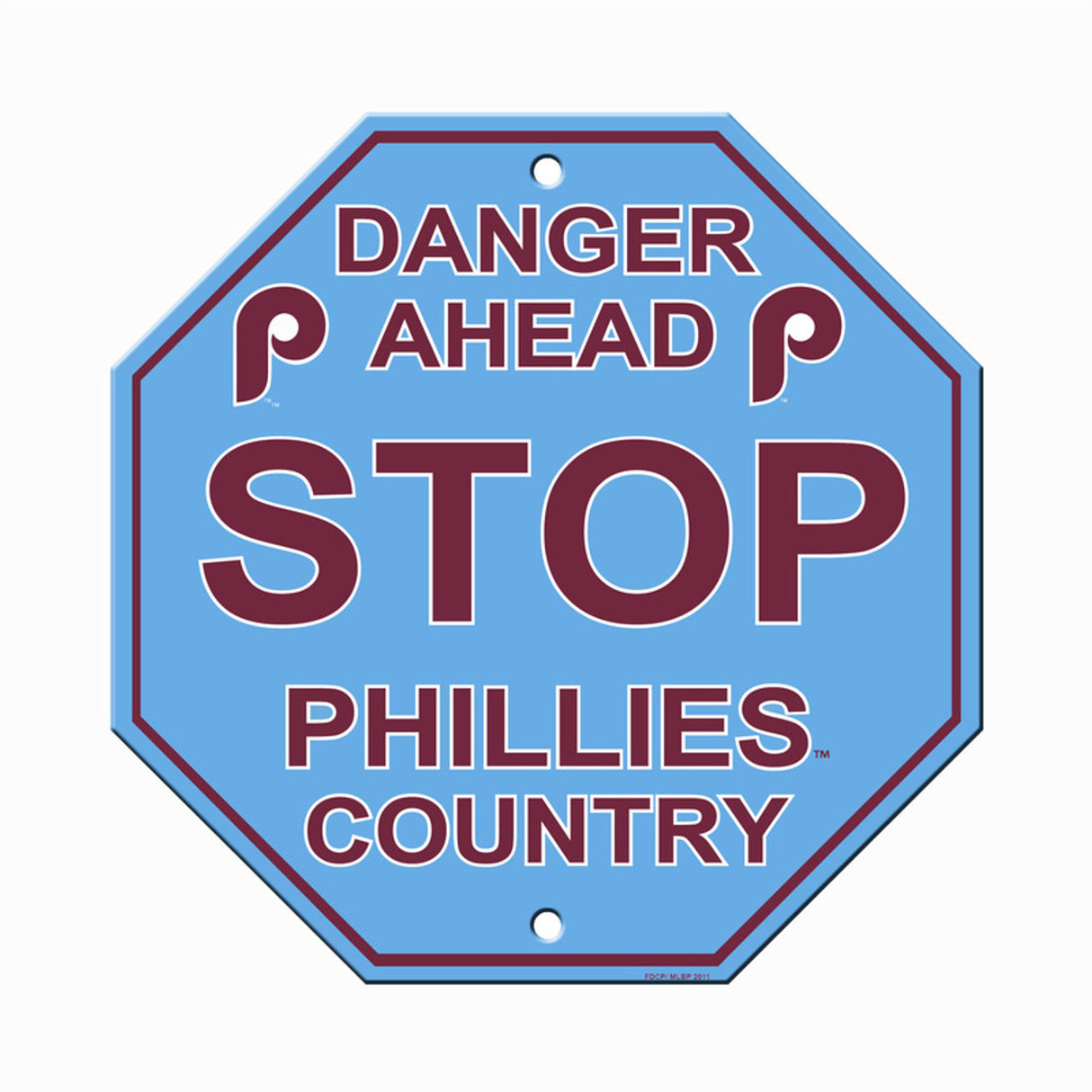 Fremont Die Philadelphia Phillies Plastic Stop Style Retro Sign 12x12 Fan Gear MLB Philadelphia Phillies