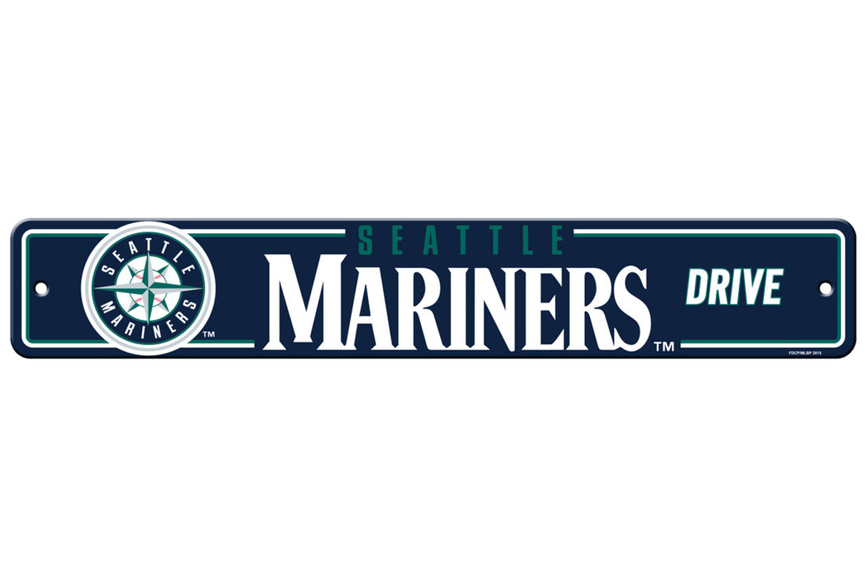 Fremont Die Seattle Mariners Plastic Street Style Sign 4x24 Fan Gear MLB Seattle Mariners