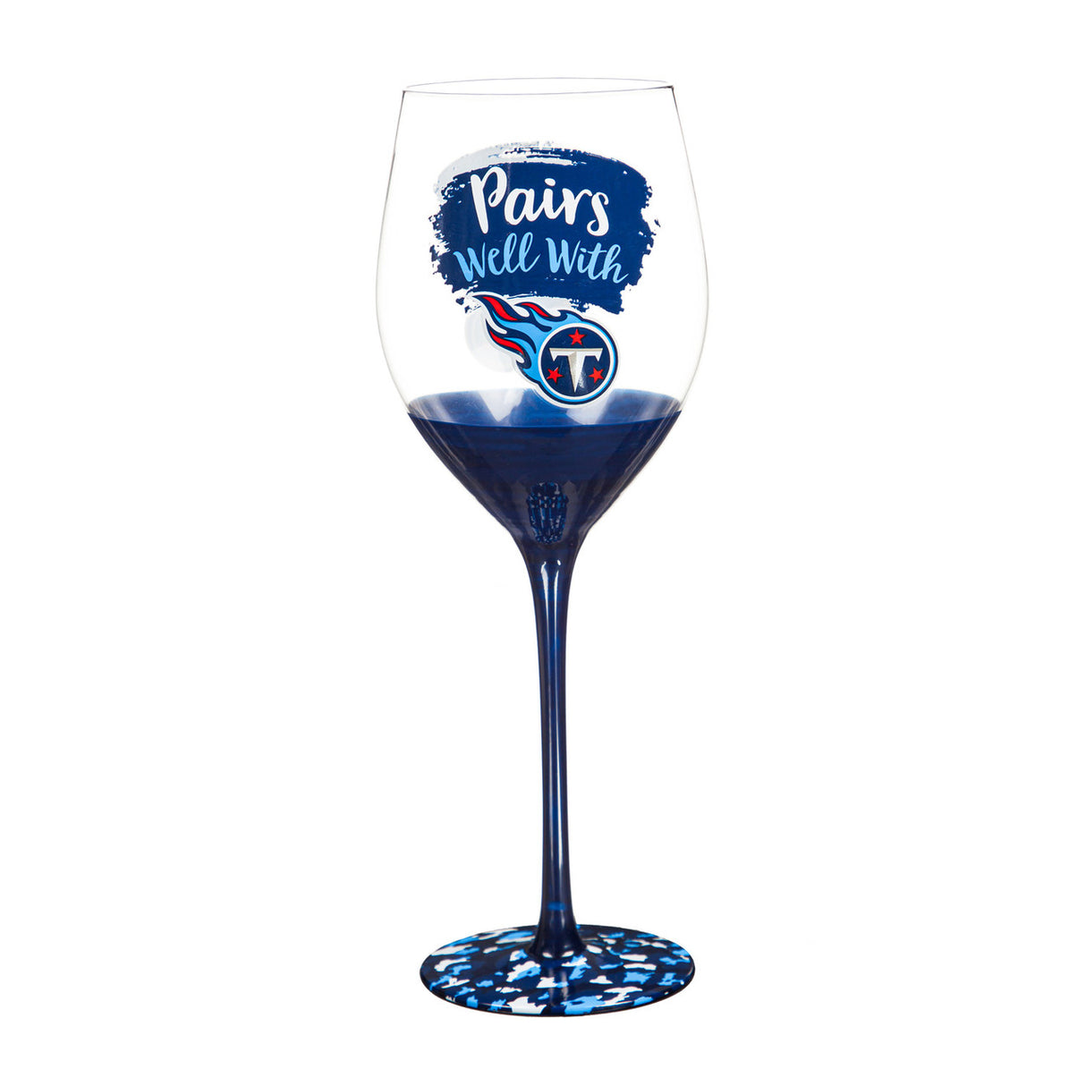 Evergreen Enterprises Tennessee Titans 17oz Stemmed Wine Glass Fan Gear NFL Tennessee Titans