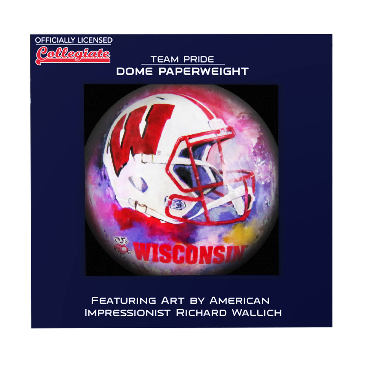 Sporticulture Wisconsin Badgers Domed Paperweight Fan Gear NCAA Wisconsin Badgers