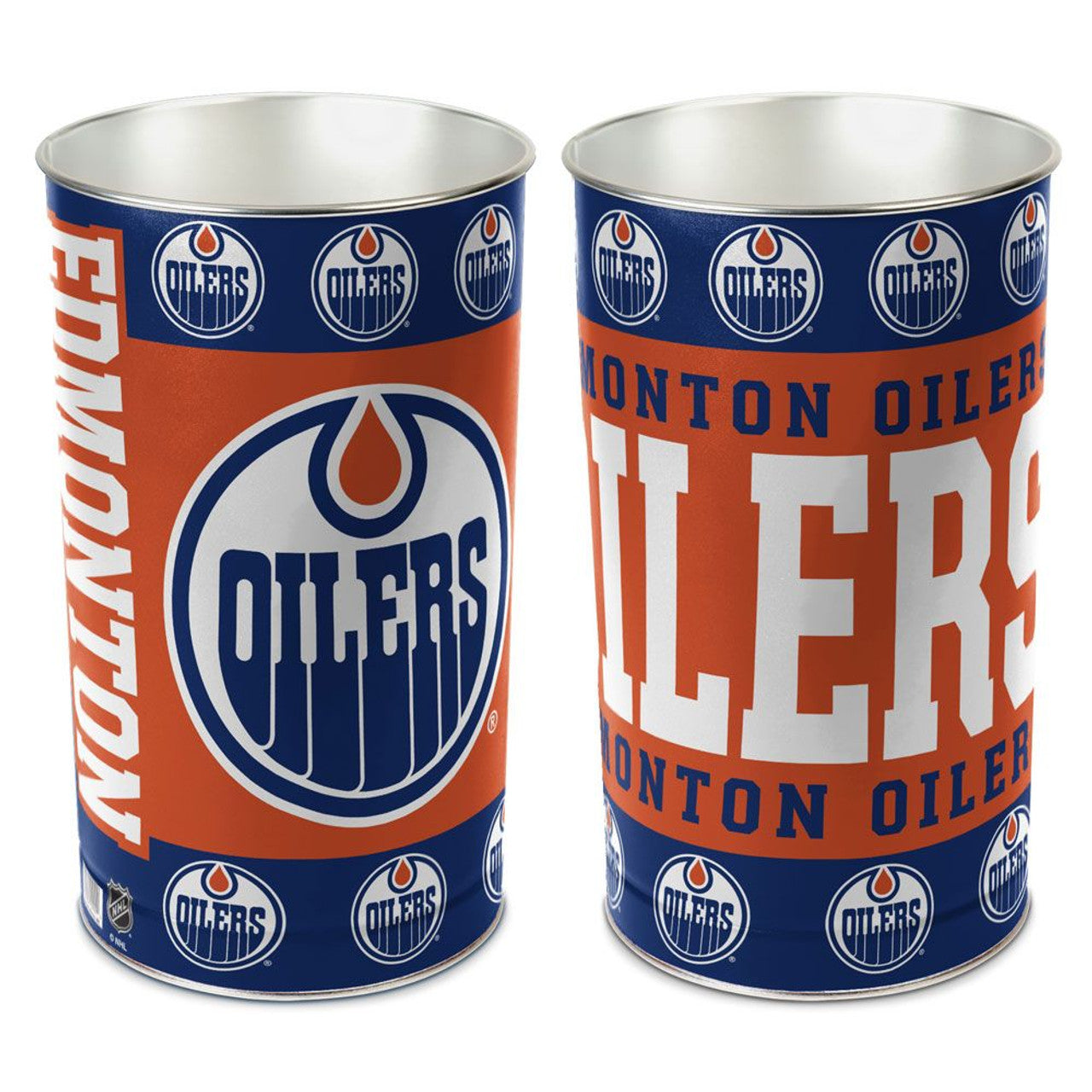 Wincraft Edmonton Oilers 15 Inch Wastebasket - Special Order Fan Gear NHL Edmonton Oilers