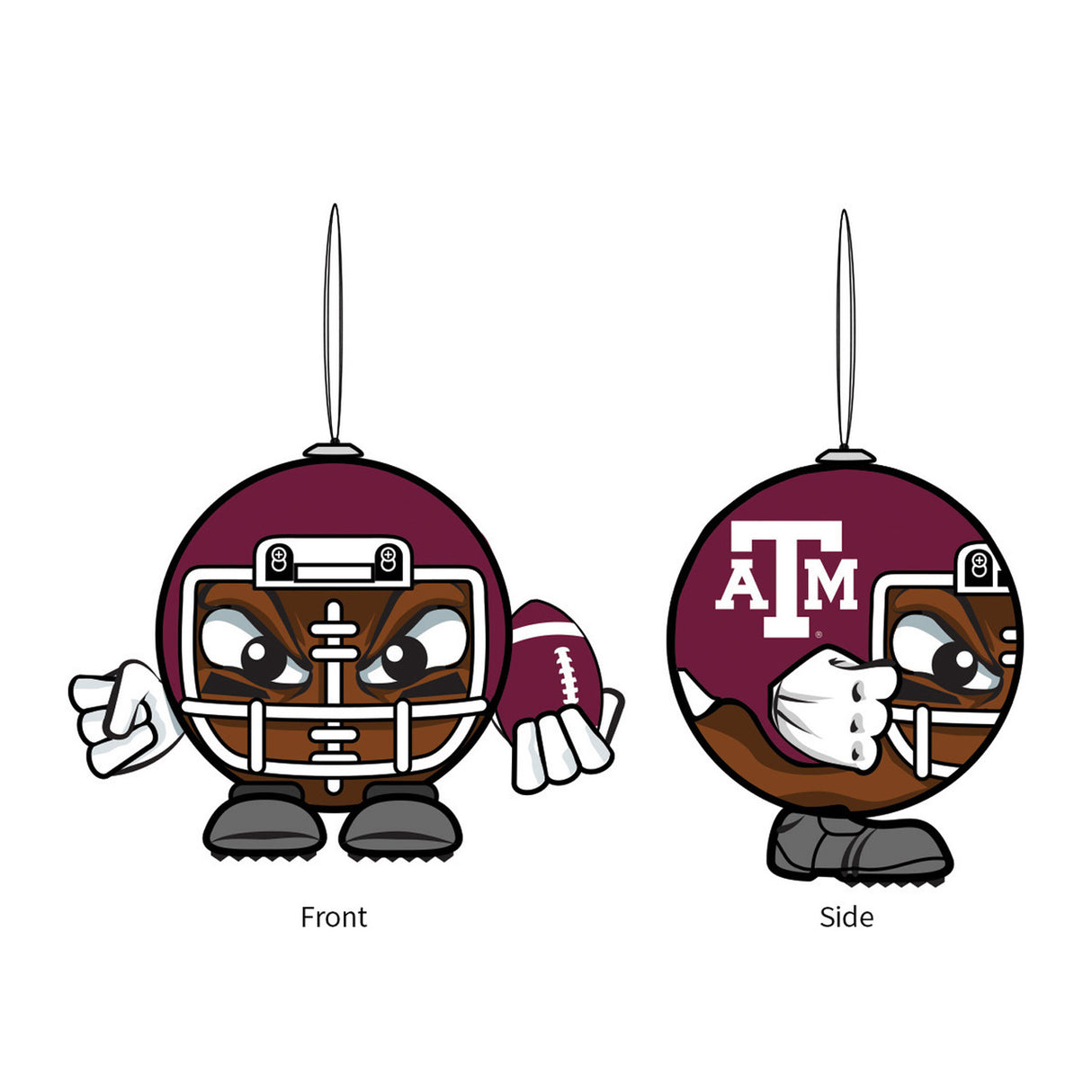 Evergreen Enterprises Texas A&M Aggies Ball Head Ornament Fan Gear NCAA Texas A&M Aggies