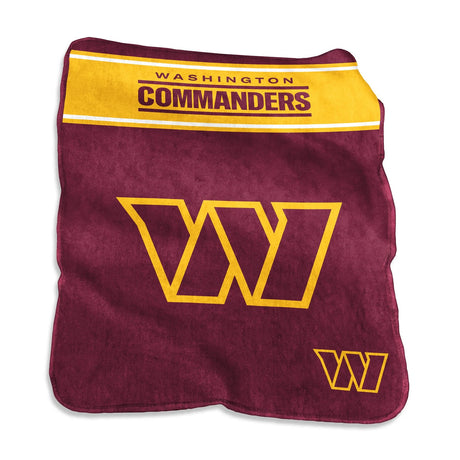 Logo Brands Washington Commanders Raschel Throw Blanket 60x80 Fan Gear NFL Washington Commanders