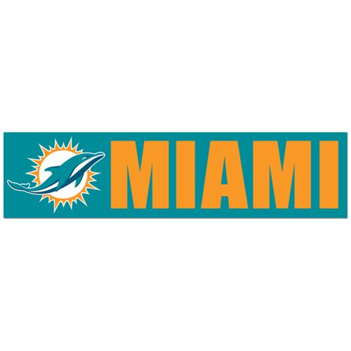 Wincraft Miami Dolphins Bumper Sticker Decal Fan Gear NFL Miami Dolphins
