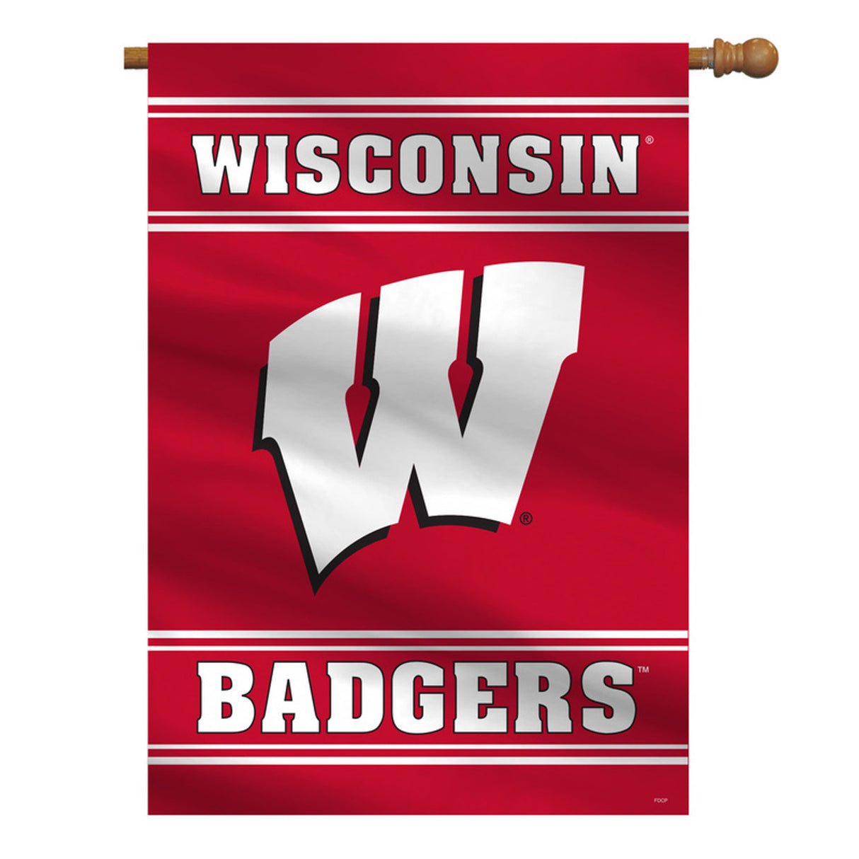 Fremont Die Wisconsin Badgers 2 Sided House Flag Style Banner 28x40 Fan Gear NCAA Wisconsin Badgers