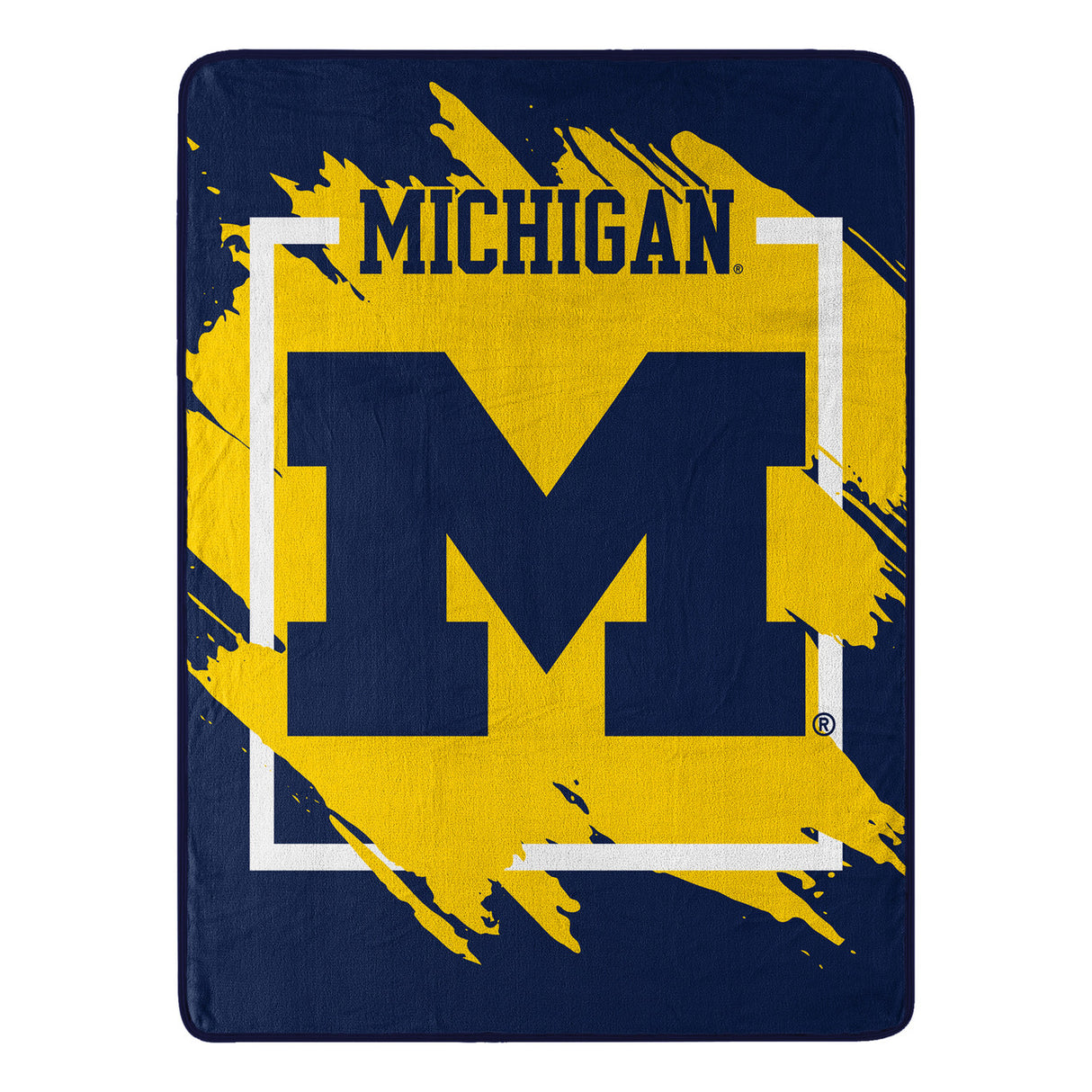 Northwest Company Michigan Wolverines Micro Raschel Dimensional Design Blanket 46x60 Fan Gear NCAA Michigan Wolverines