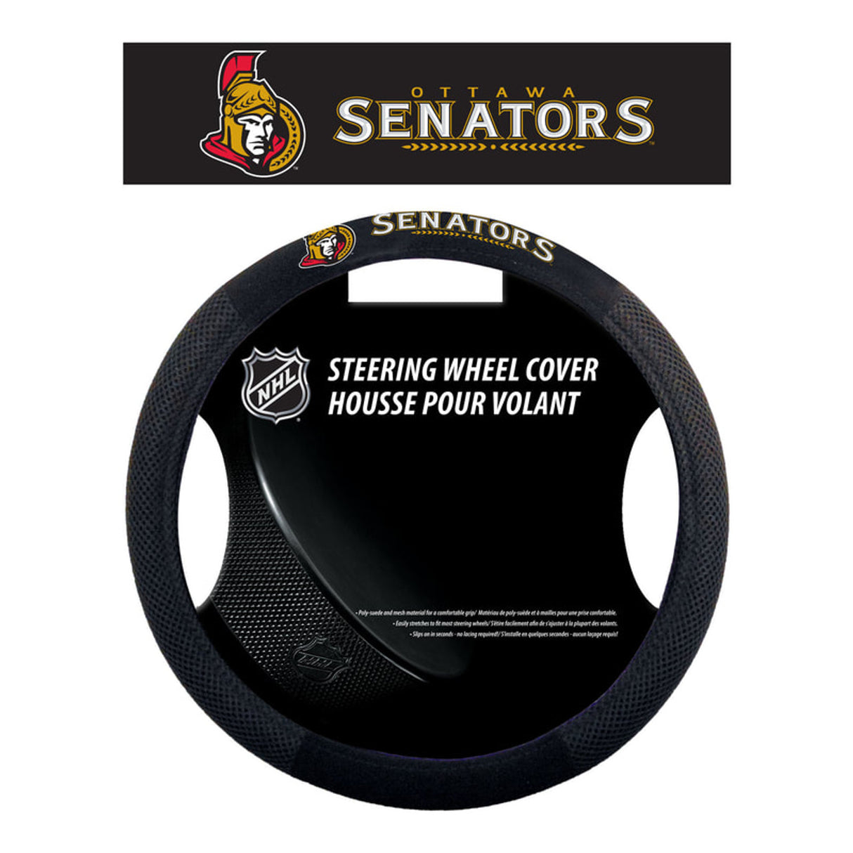 Fremont Die Ottawa Senators Mesh Steering Wheel Cover Fan Gear NHL Ottawa Senators