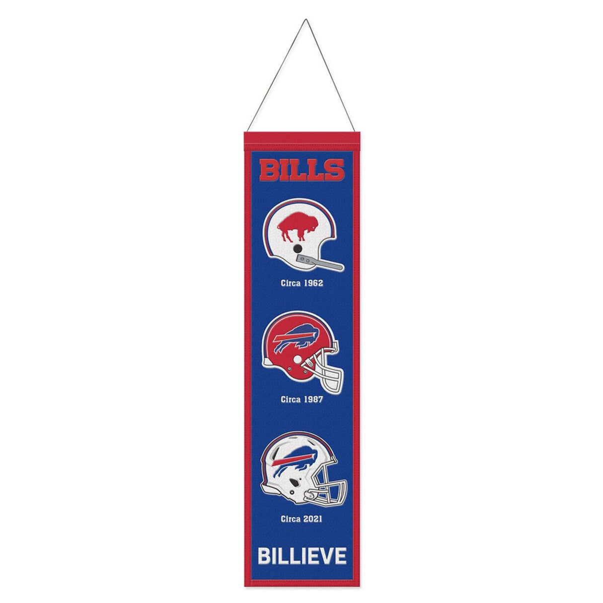 Wincraft Buffalo Bills Heritage Evolution Design Wool Banner 8x32 Fan Gear NFL Buffalo Bills