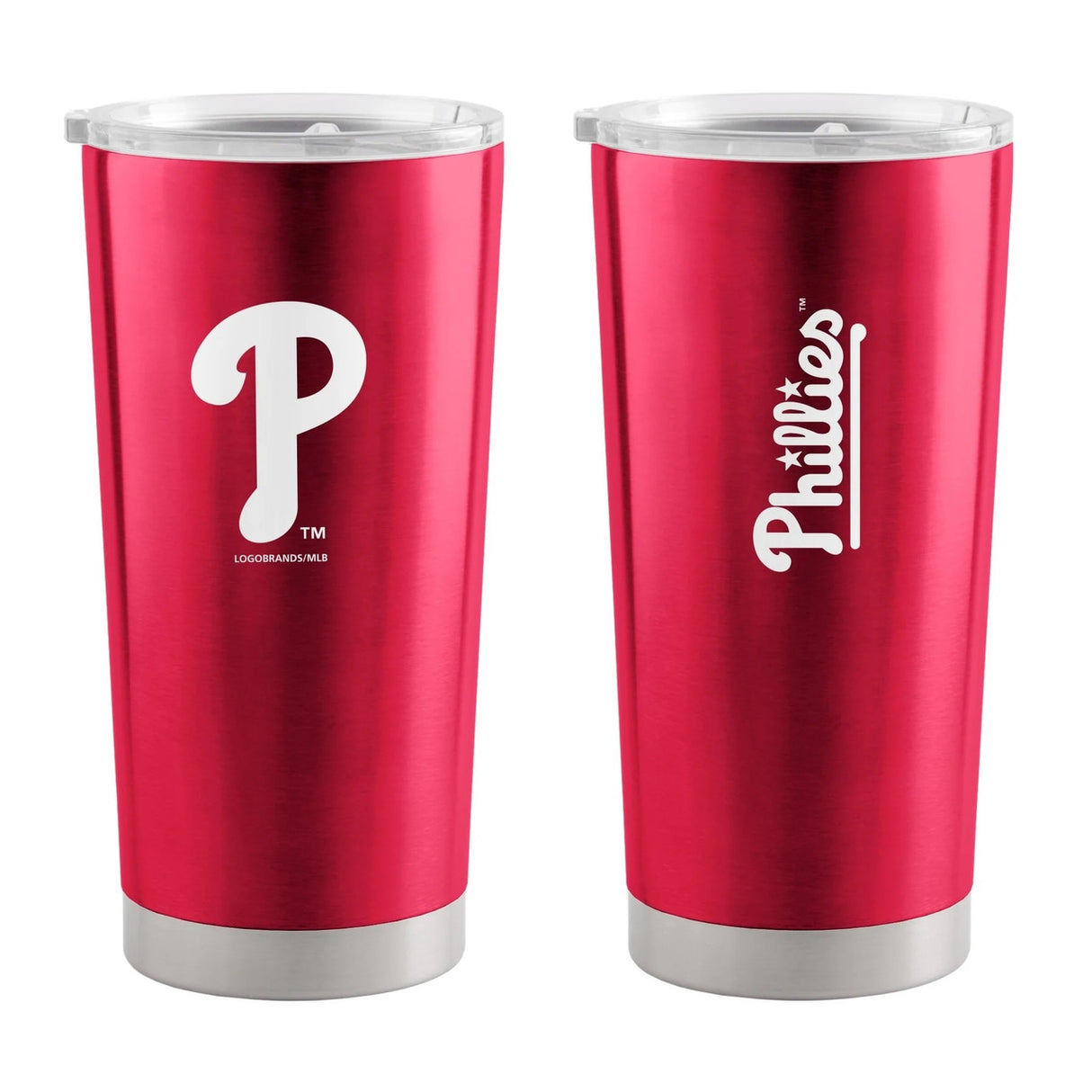 Logo Brands Philadelphia Phillies 20oz Stainless Steel Travel Tumbler Fan Gear MLB Philadelphia Phillies