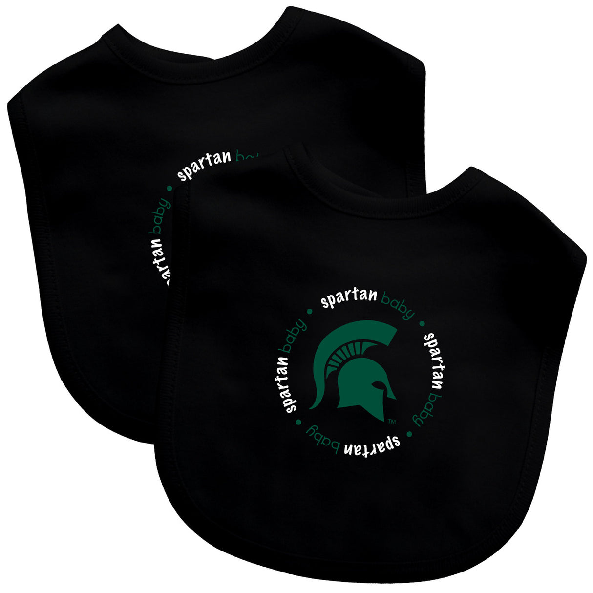 Masterpieces Puzzle Company Michigan State Spartans 2 Pack Baby Bib Fan Gear NFL Michigan State Spartans