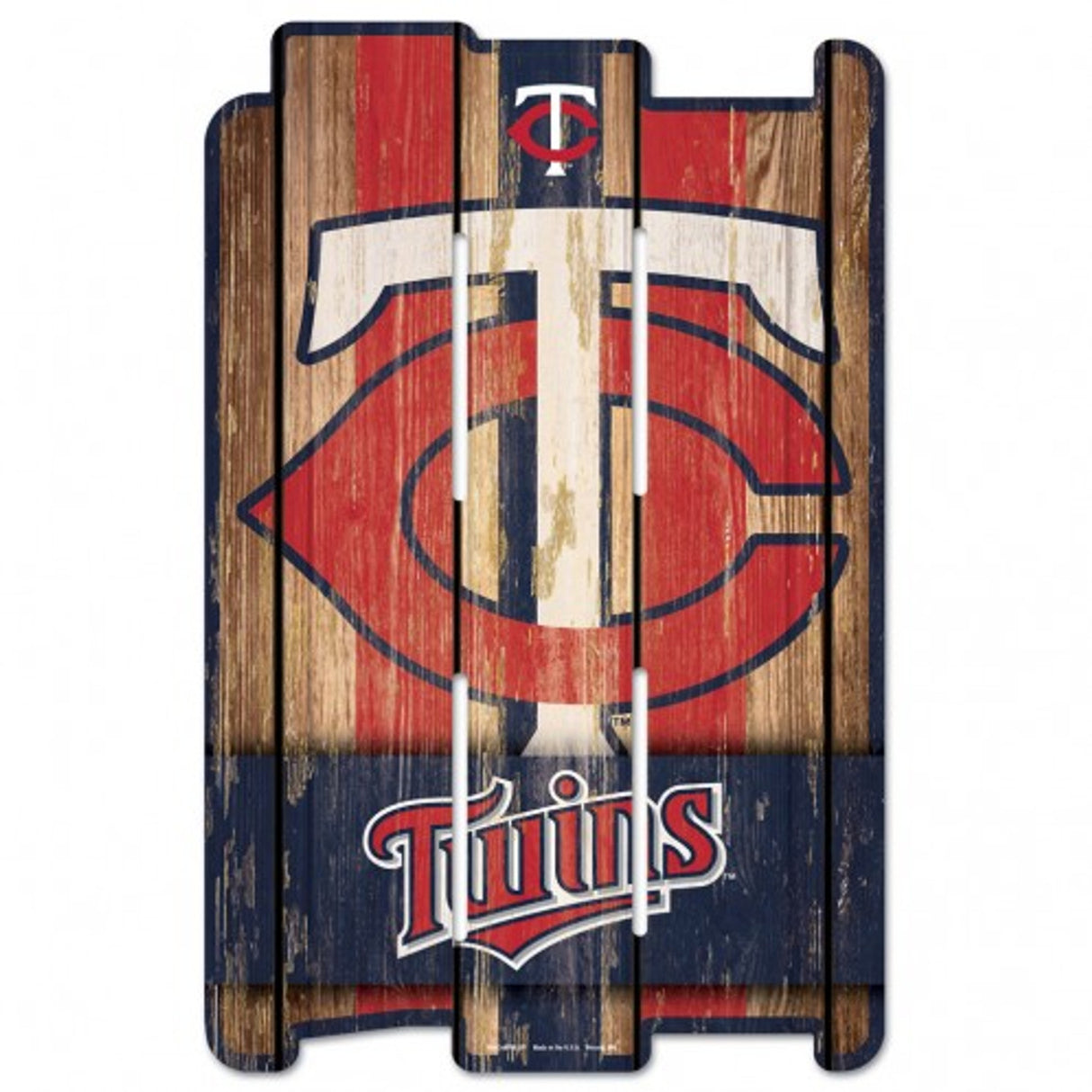 Wincraft Minnesota Twins Fence Style Wood Sign 11x17 Fan Gear MLB Minnesota Twins