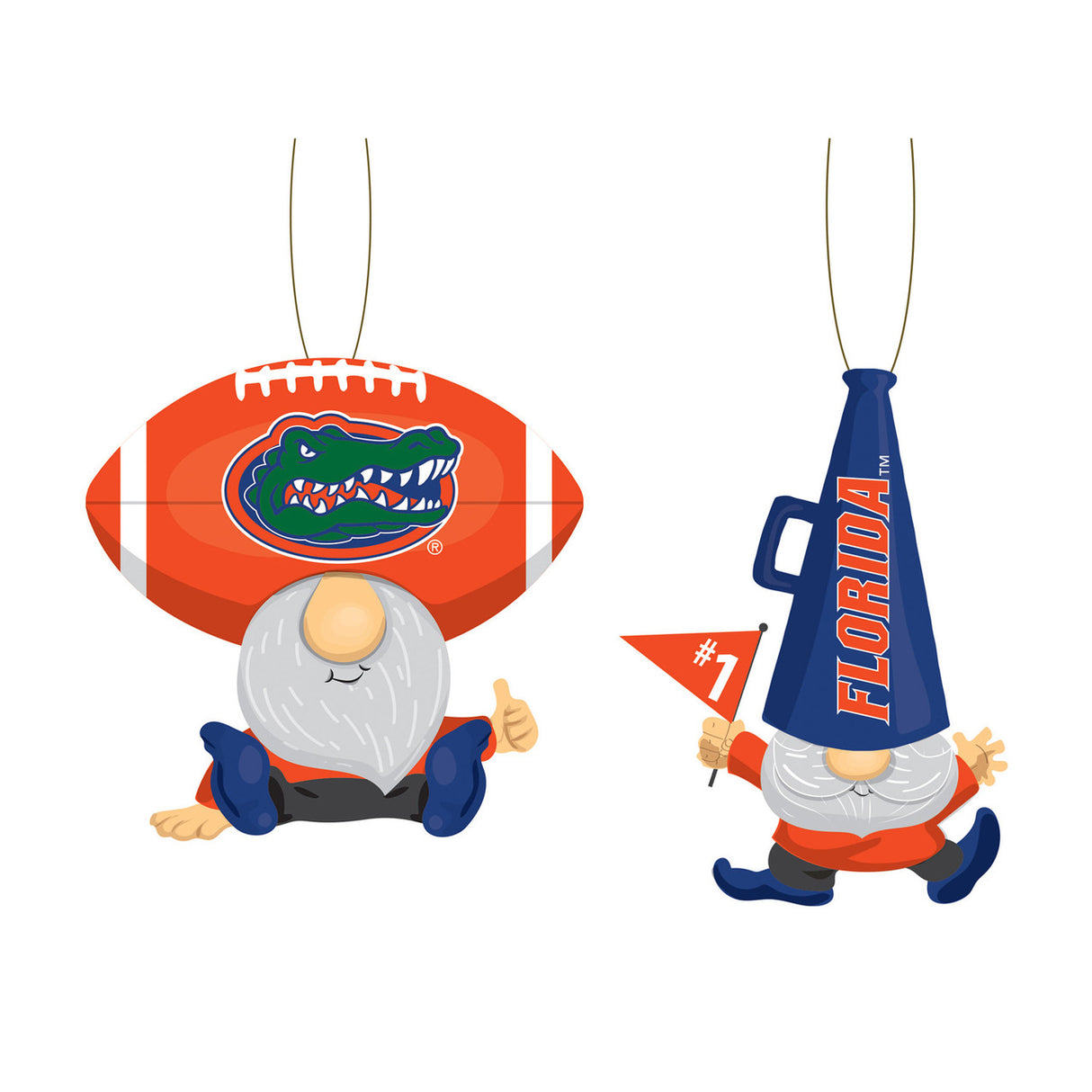 Evergreen Enterprises Florida Gators Fan 2 Pack Gnome Ornament Fan Gear NCAA Florida Gators