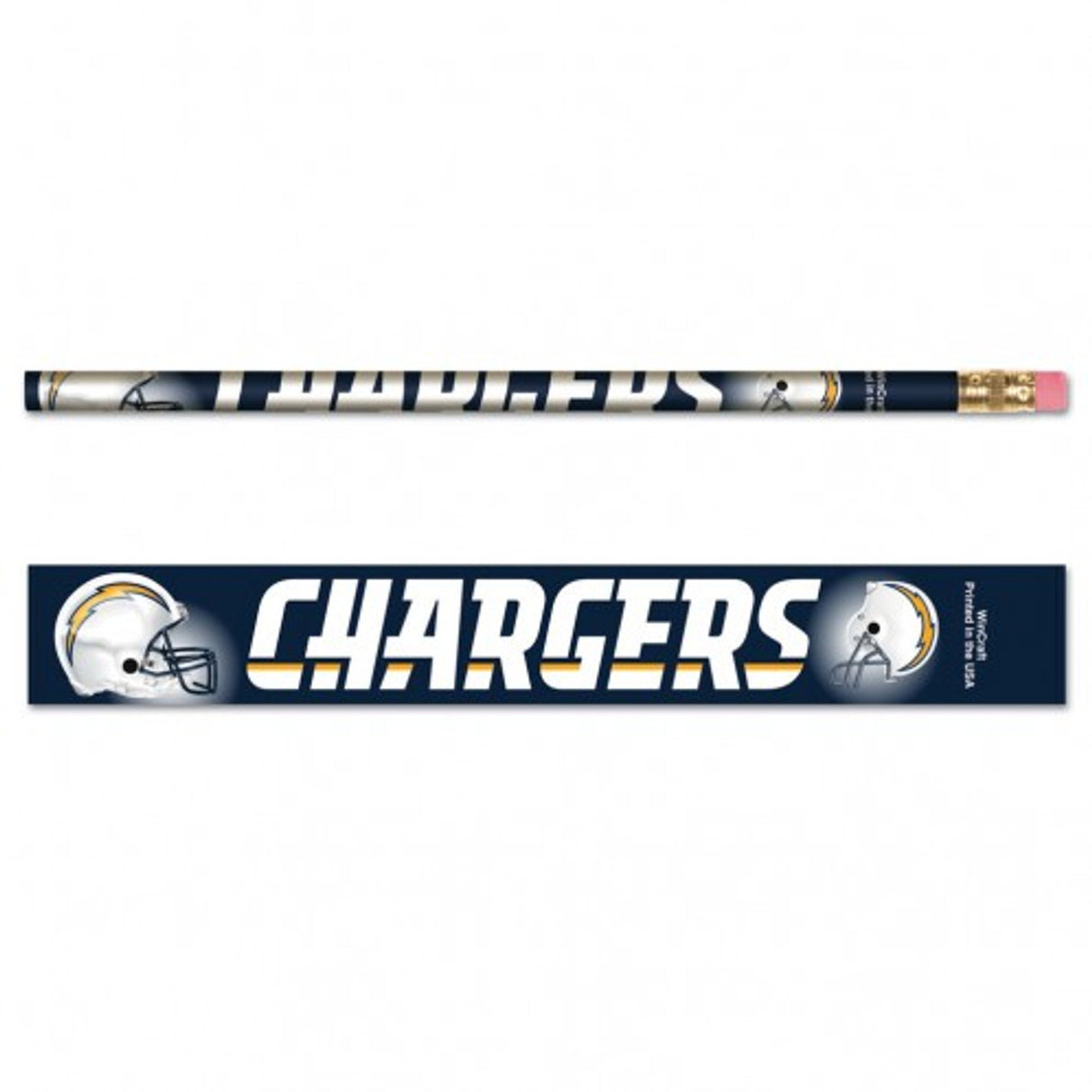Wincraft Los Angeles Chargers 6 Pack Pencil Fan Gear NFL Los Angeles Chargers