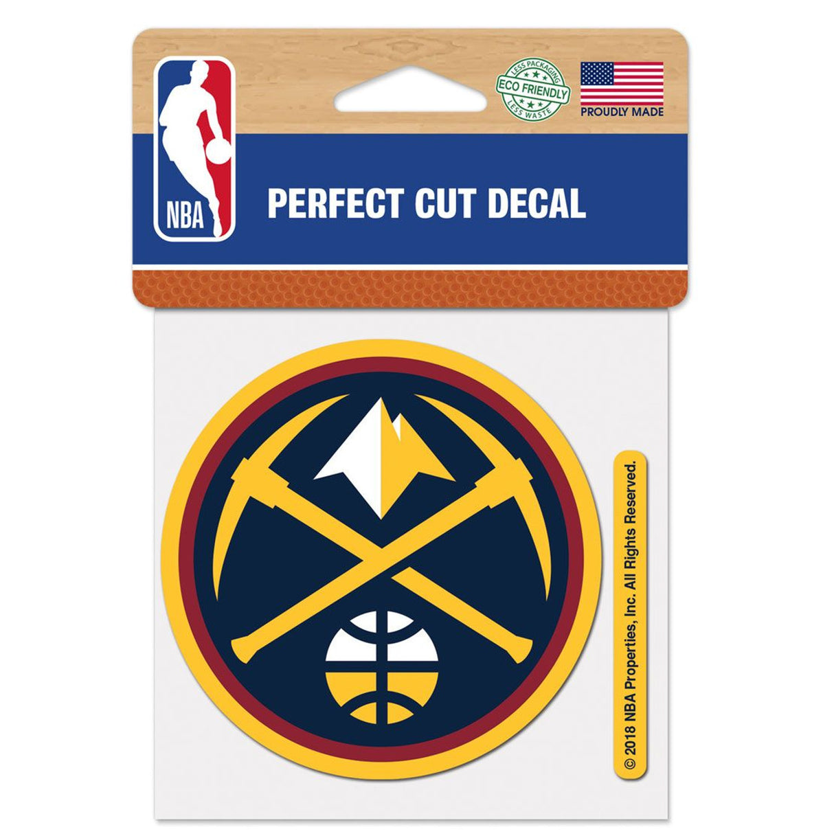Wincraft Denver Nuggets Color Perfect Cut Decal 4x4 - Special Order Fan Gear NBA Denver Nuggets