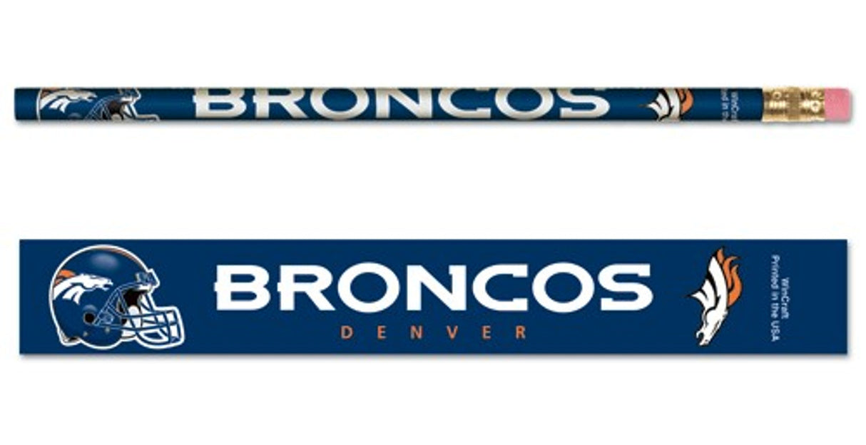 Wincraft Denver Broncos 6 Pack Pencil Fan Gear NFL Denver Broncos