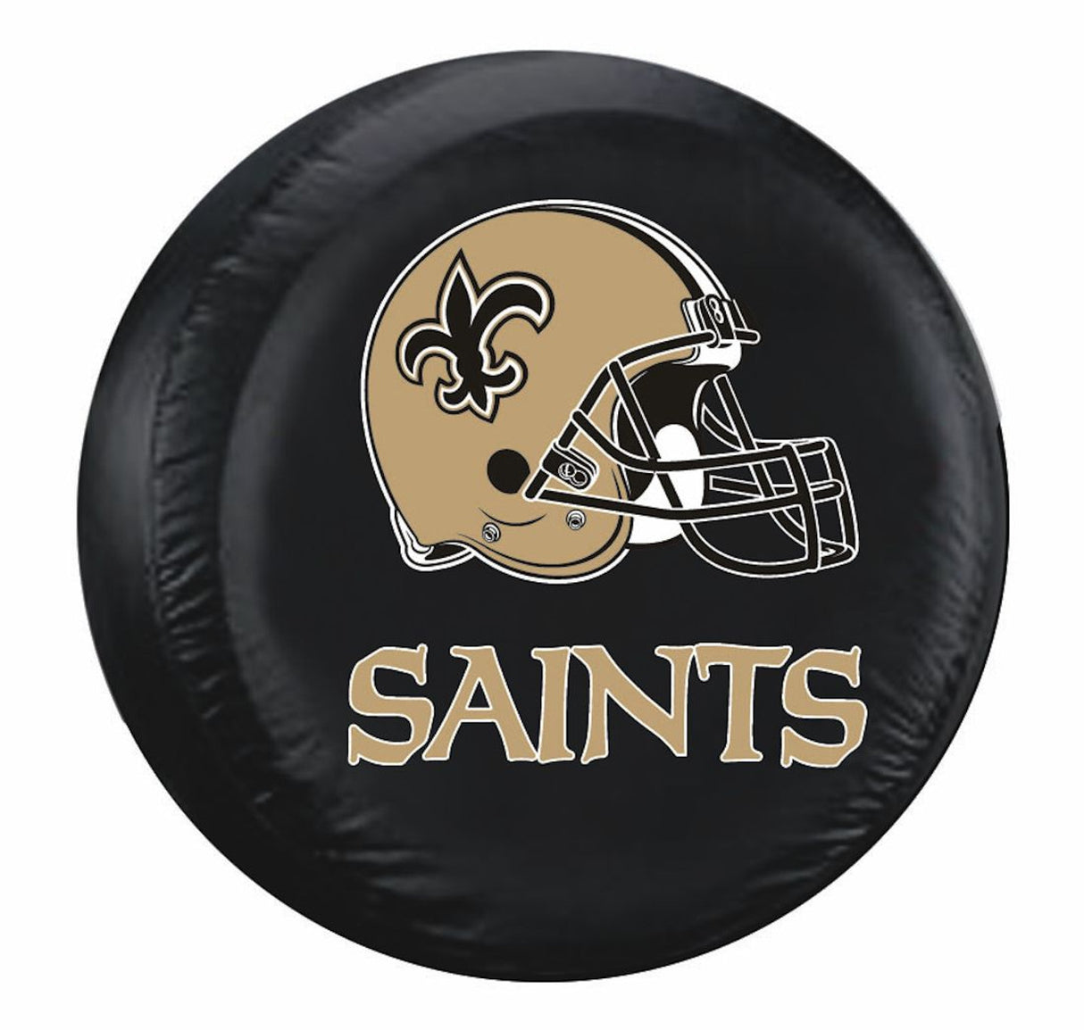 Fremont Die New Orleans Saints Black Standard Size Tire Cover Fan Gear NFL New Orleans Saints