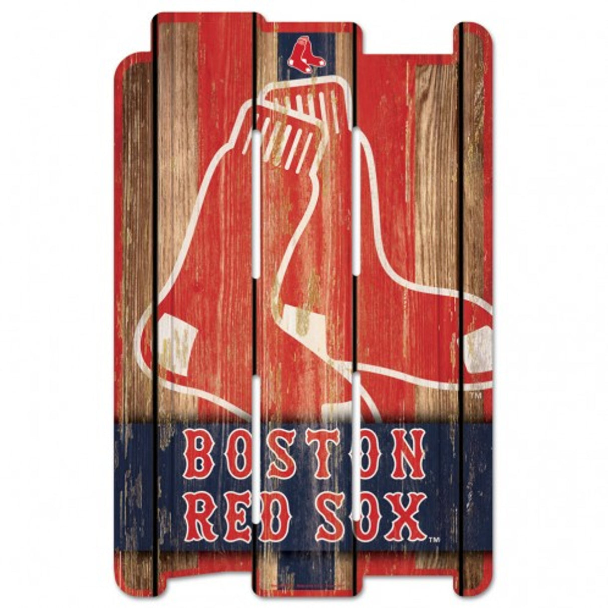 Wincraft Boston Red Sox Fence Style Wood Sign 11x17 Fan Gear MLB Boston Red Sox