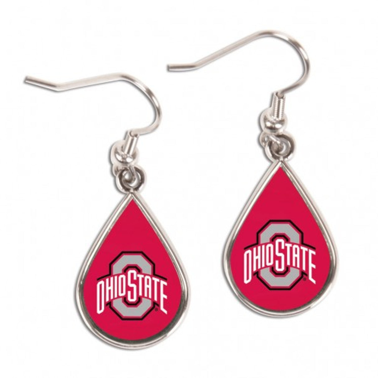 Wincraft Ohio State Buckeyes Tear Drop Style Earrings - Special Order Fan Gear NCAA Ohio State Buckeyes