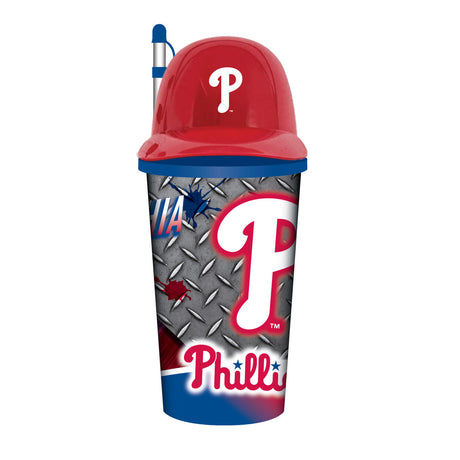Mojo Licensing Philadelphia Phillies 32oz Plastic Helmet Cup with Straw Fan Gear MLB Philadelphia Phillies