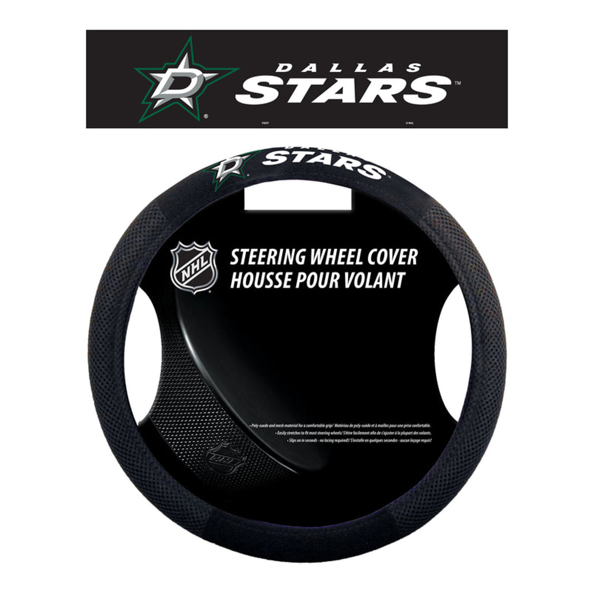 Fremont Die Dallas Stars Mesh Steering Wheel Cover Fan Gear NHL Dallas Stars