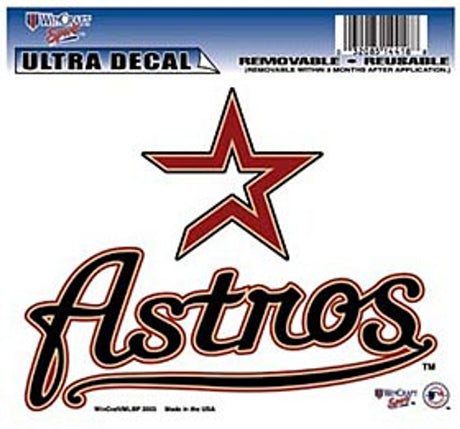 Wincraft Houston Astros Color Multi Use Decal 5x6 - Special Order Fan Gear MLB Houston Astros