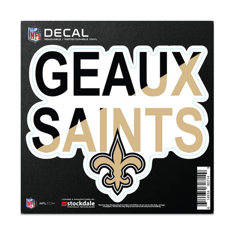 Wincraft New Orleans Saints Slogan All Surface Decal 6x6 Fan Gear NFL New Orleans Saints