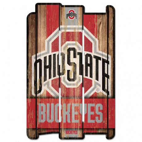 Wincraft Ohio State Buckeyes Fence Style Sign Wood 11x17 Fan Gear NCAA Ohio State Buckeyes