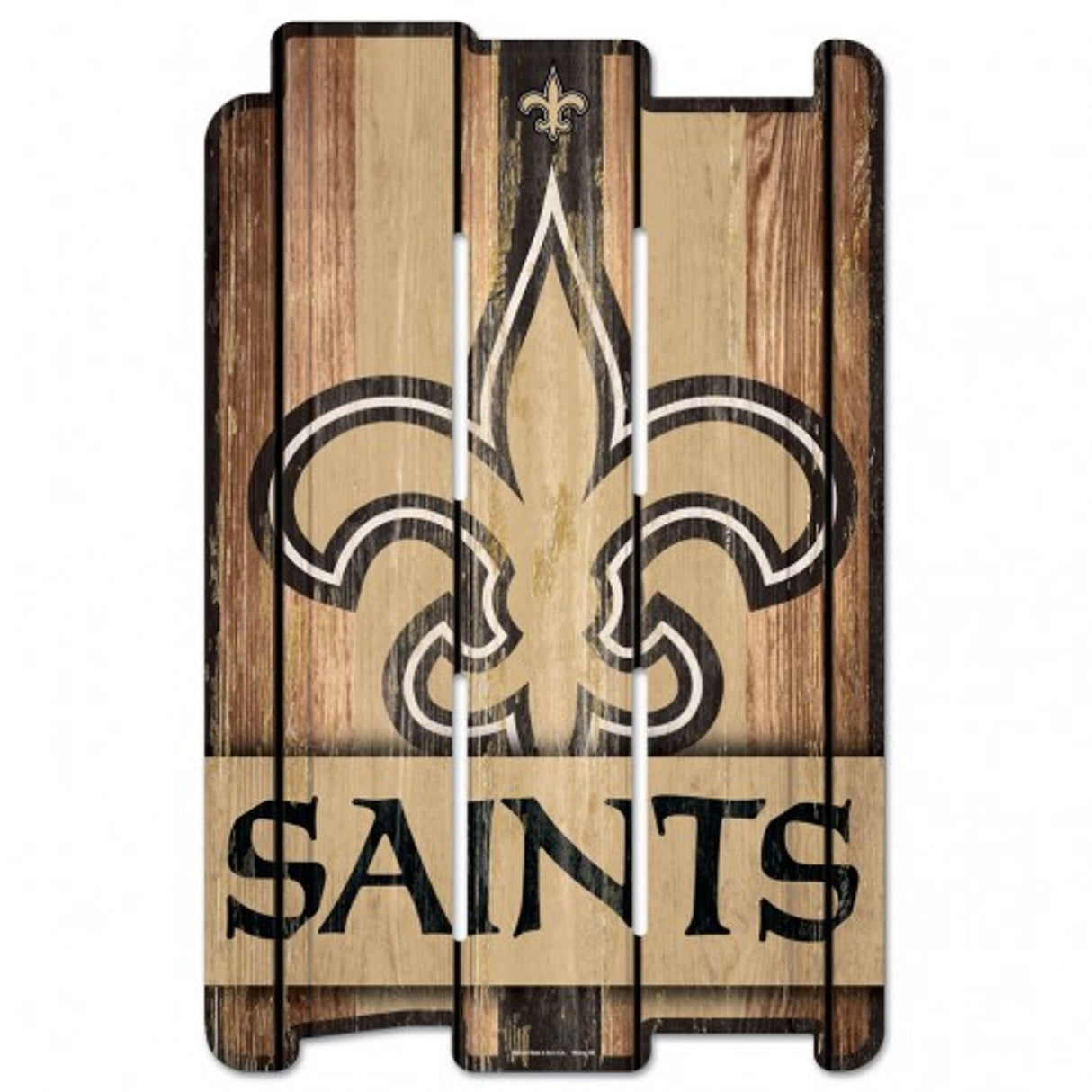 Wincraft New Orleans Saints Fence Style Wood Sign 11x17 Fan Gear NFL New Orleans Saints