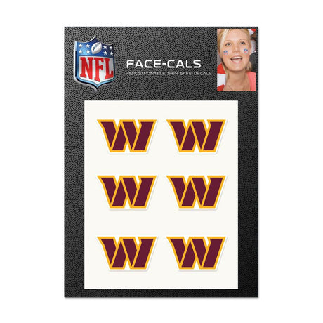Wincraft Washington Commanders Tattoos Face Cals Fan Gear NFL Washington Commanders