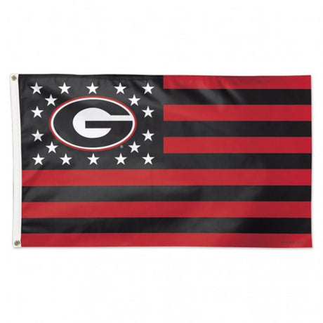 Wincraft Georgia Bulldogs Deluxe Style Stars and Stripes Design Flag 3x5 Fan Gear NCAA Georgia Bulldogs