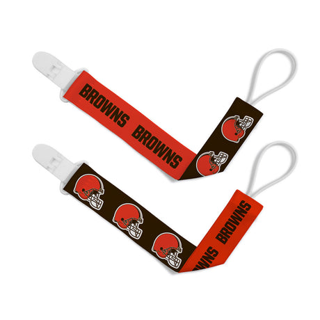 Masterpieces Puzzle Company Cleveland Browns 2 Pack Pacifier Clips Fan Gear NFL Cleveland Browns
