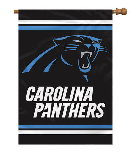 Fremont Die Carolina Panthers 2 Sided Banner Style House Flag 28x40 Fan Gear NFL Carolina Panthers