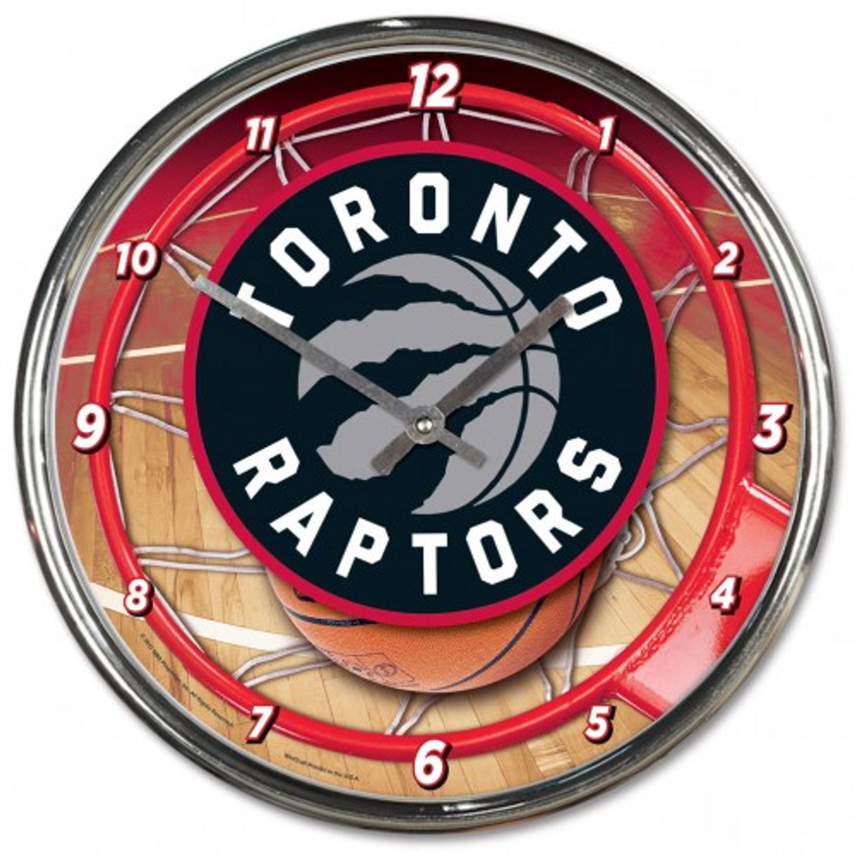 Wincraft Toronto Raptors Chrome Round Wall Clock Fan Gear NBA Toronto Raptors