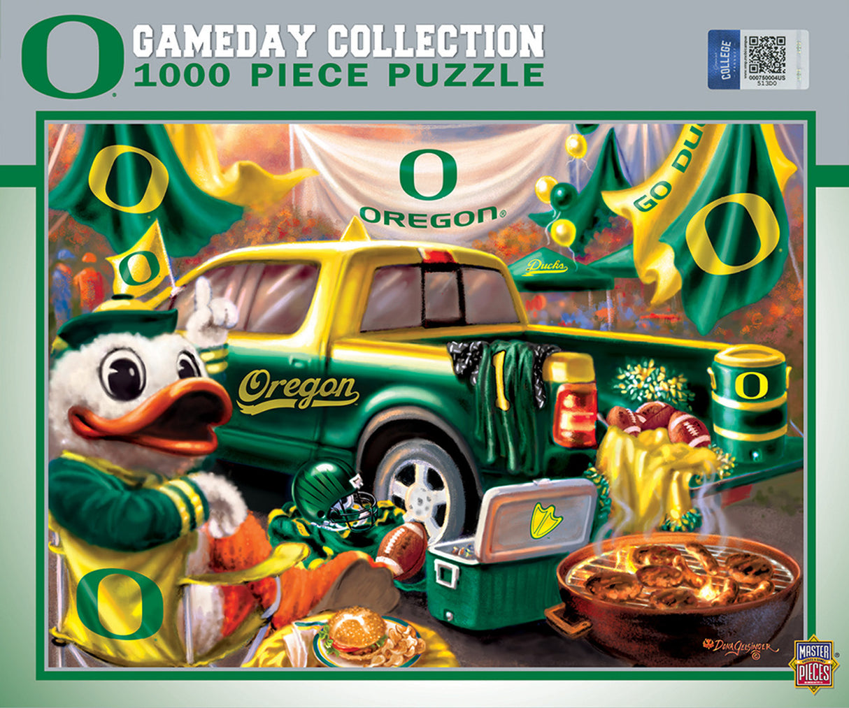 Masterpieces Puzzle Company Oregon Ducks Gameday Design 1000 Piece Puzzle Fan Gear NCAA Oregon Ducks