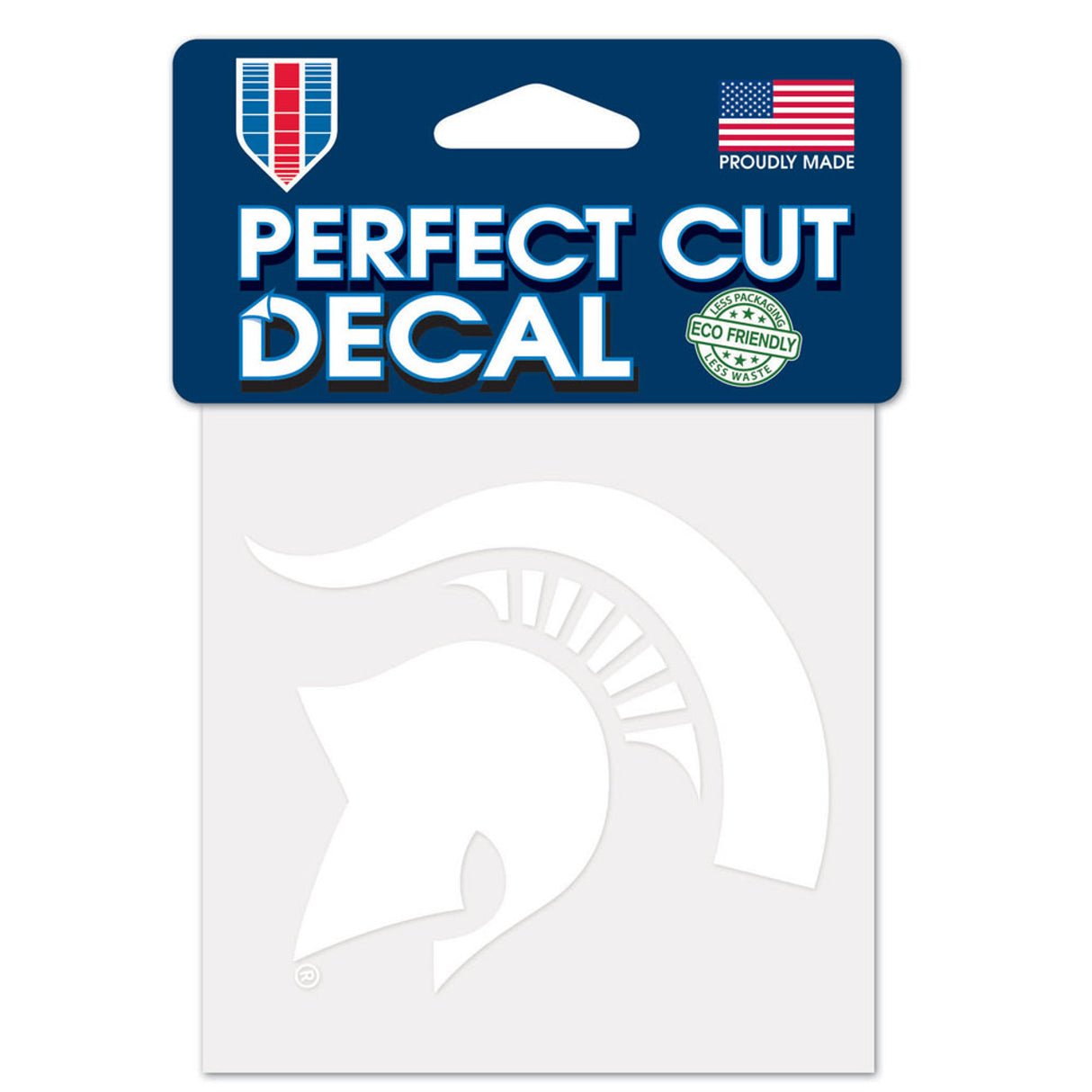Wincraft Michigan State Spartans White Perfect Cut Decal 4x4 Fan Gear NCAA Michigan State Spartans