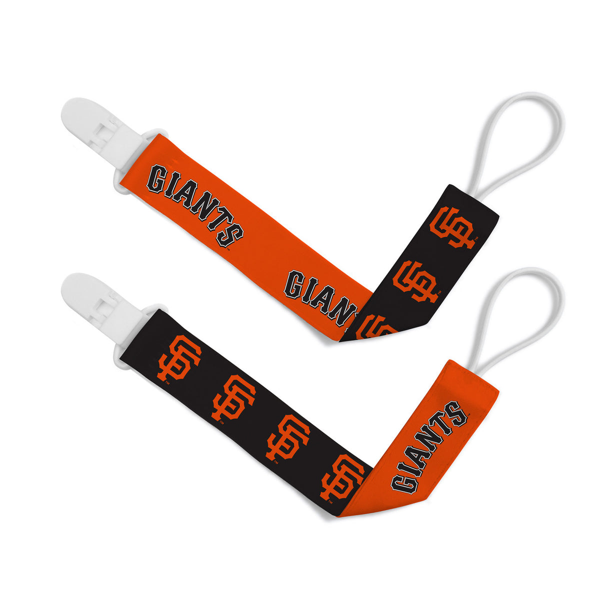 Masterpieces Puzzle Company San Francisco Giants 2 Pack Pacifier Clips Fan Gear MLB San Francisco Giants