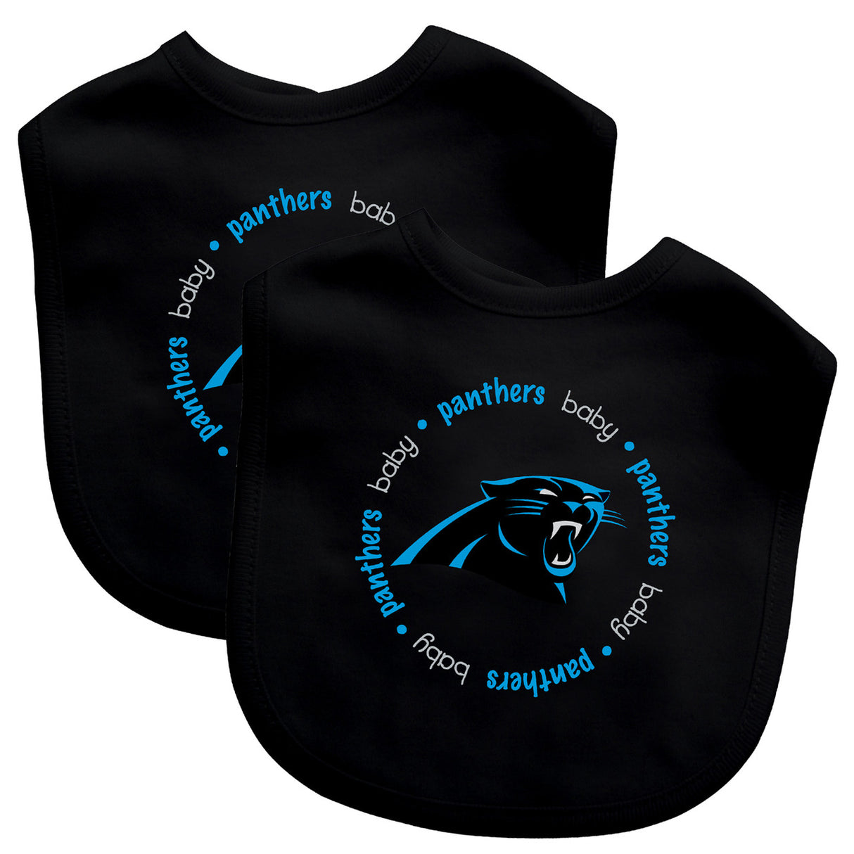 Masterpieces Puzzle Company Carolina Panthers 2 Pack Baby Bib Fan Gear NFL Carolina Panthers