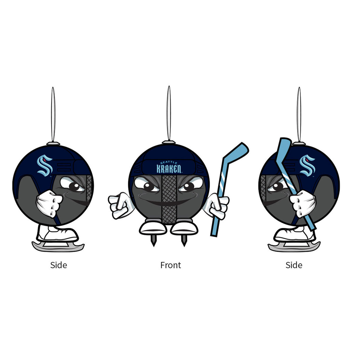 Evergreen Enterprises Seattle Kraken Ball Head Ornament Fan Gear NHL Seattle Kraken