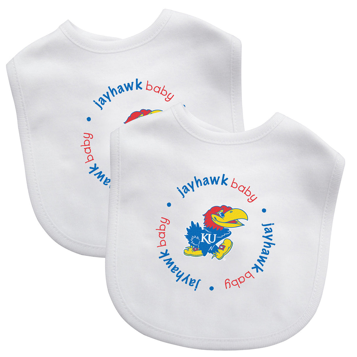 Masterpieces Puzzle Company Kansas Jayhawks 2 Pack Baby Bib Fan Gear NFL Kansas Jayhawks