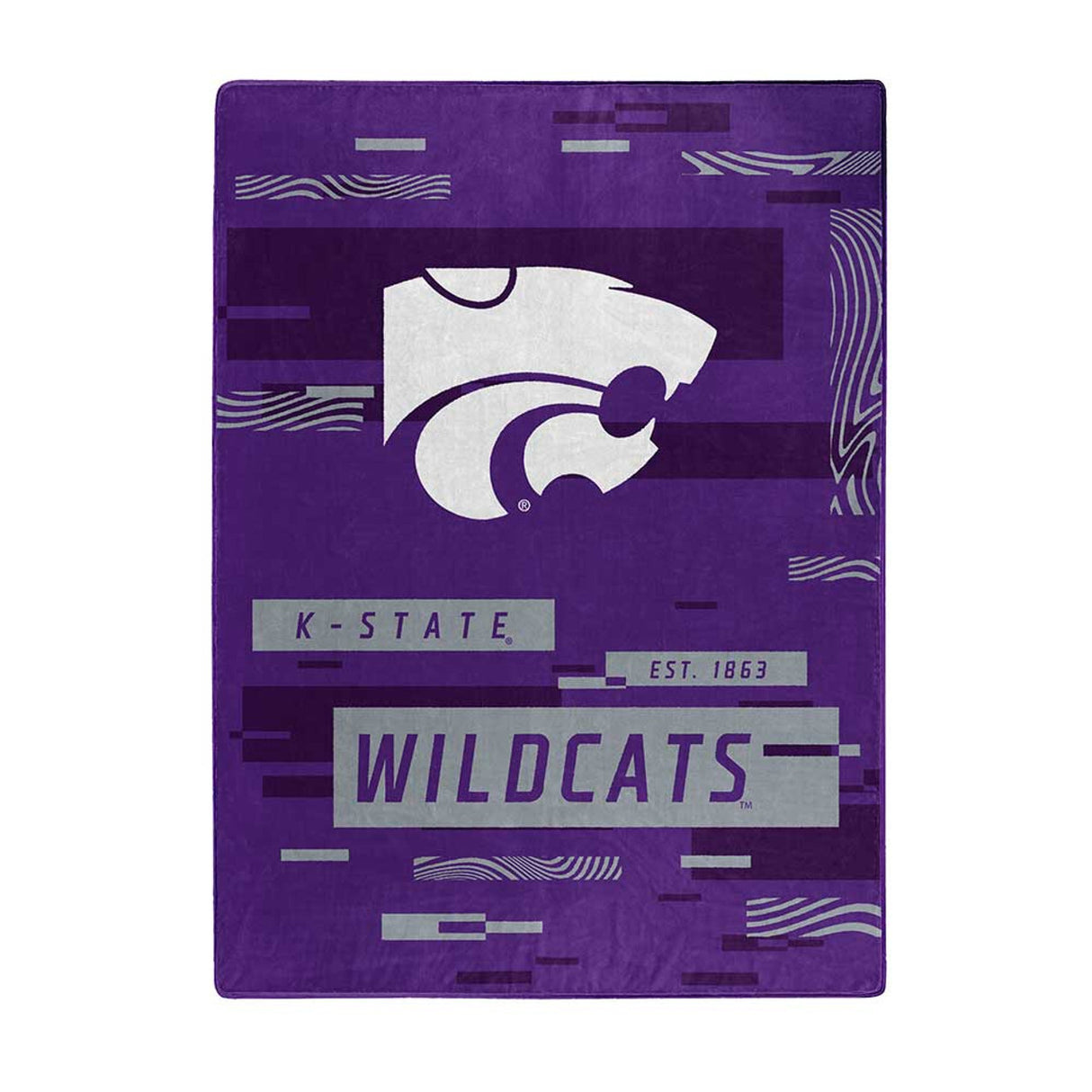 Northwest Company Kansas State Wildcats Raschel Digitize Design Blanket 60x80 Fan Gear NCAA Kansas State Wildcats