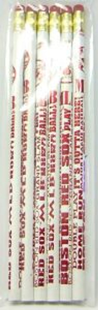 Wincraft Boston Red Sox 6 Pack Pencil Fan Gear MLB Boston Red Sox