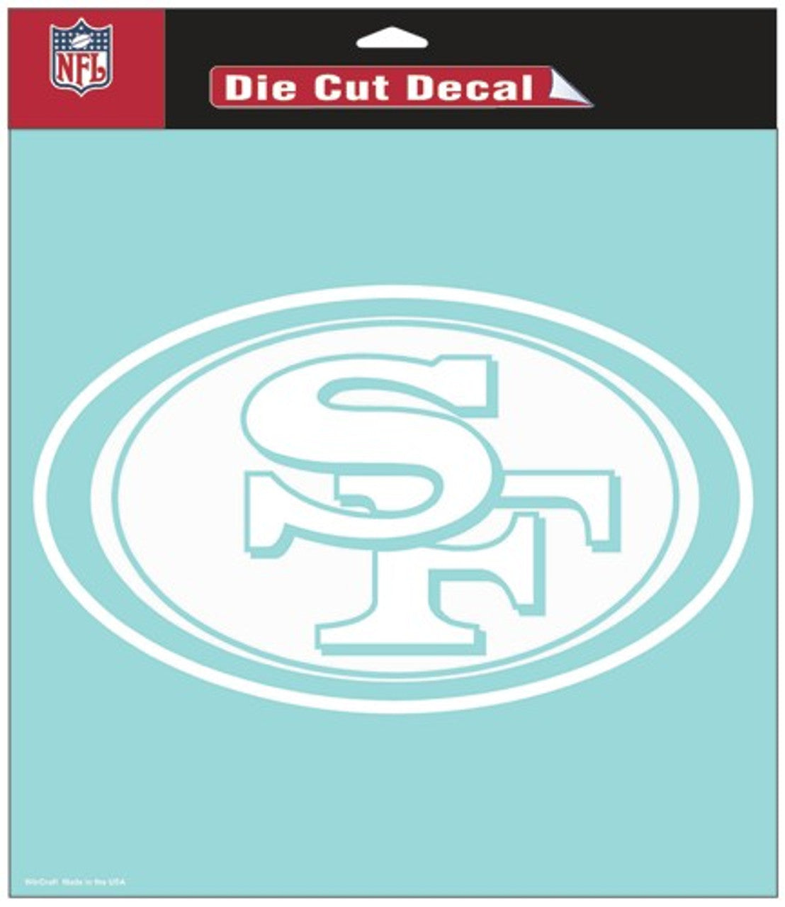 Wincraft San Francisco 49ers White Die Cut Decal 8x8 Fan Gear NFL San Francisco 49ers