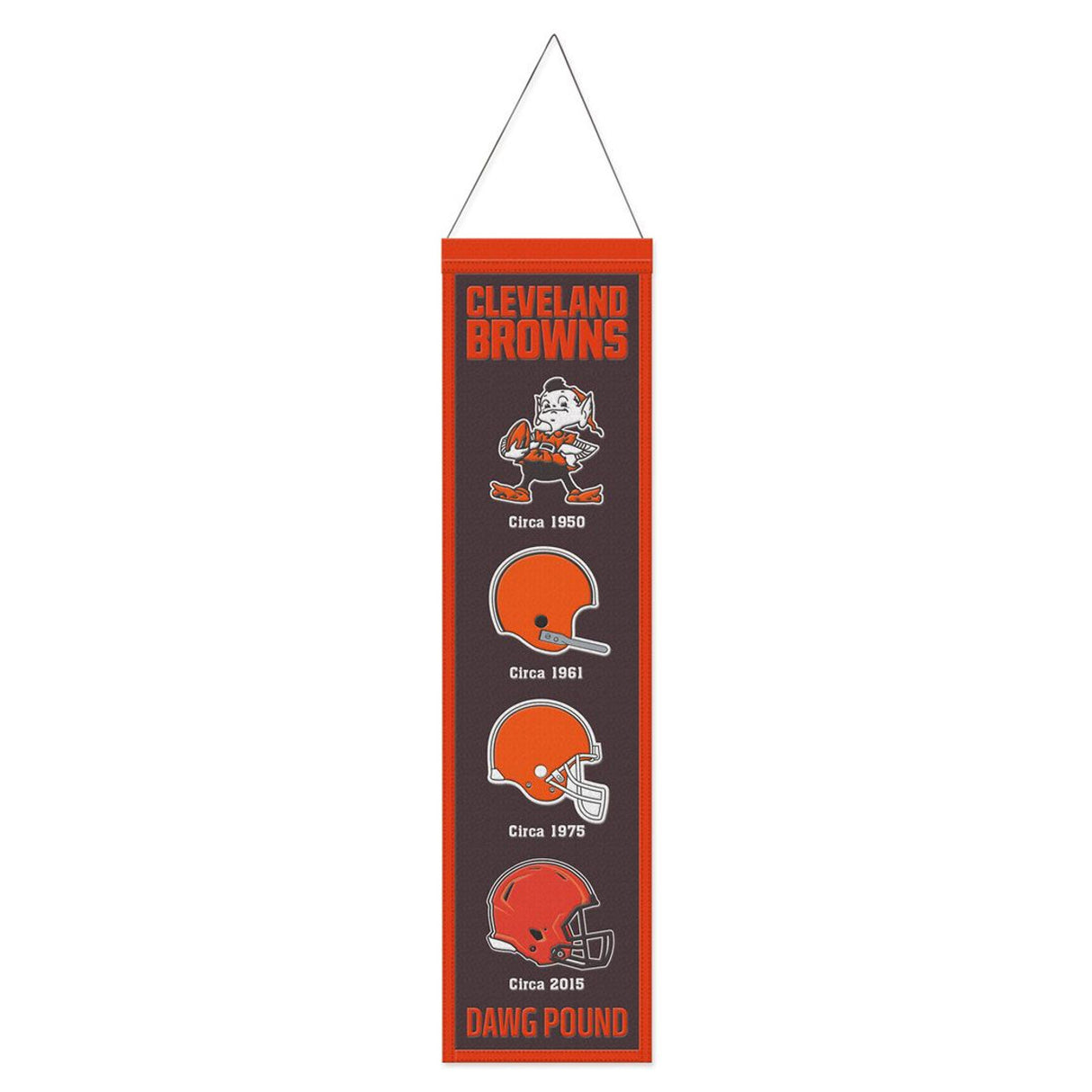 Wincraft Cleveland Browns Heritage Evolution Design Wool Banner 8x32 Fan Gear NFL Cleveland Browns
