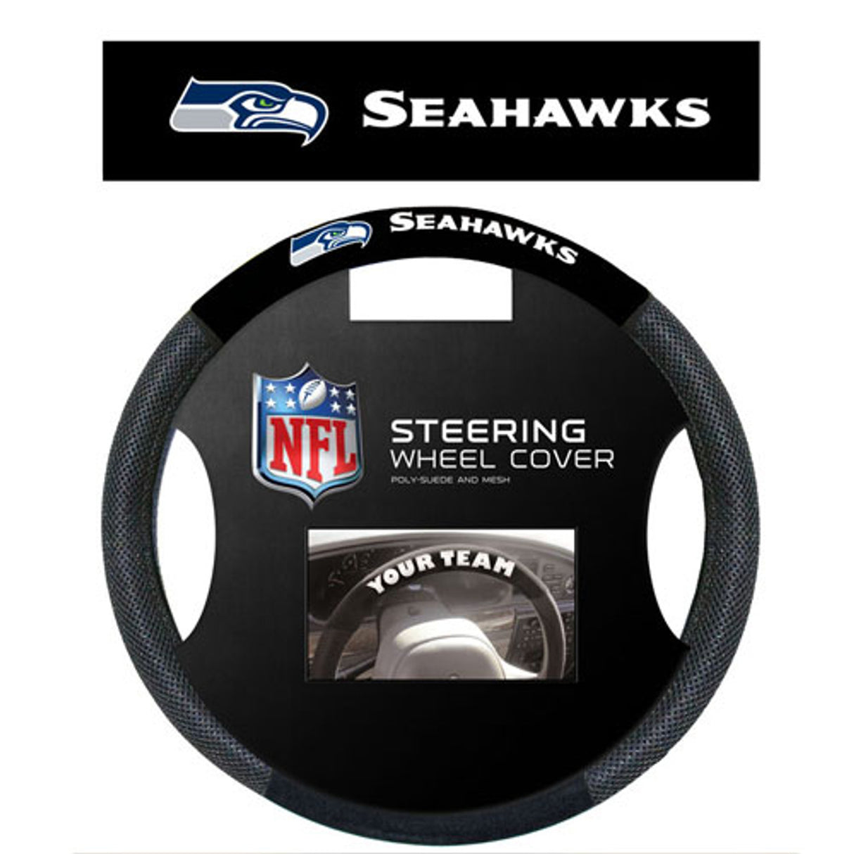 Fremont Die Seattle Seahawks Mesh Steering Wheel Cover Fan Gear NFL Seattle Seahawks